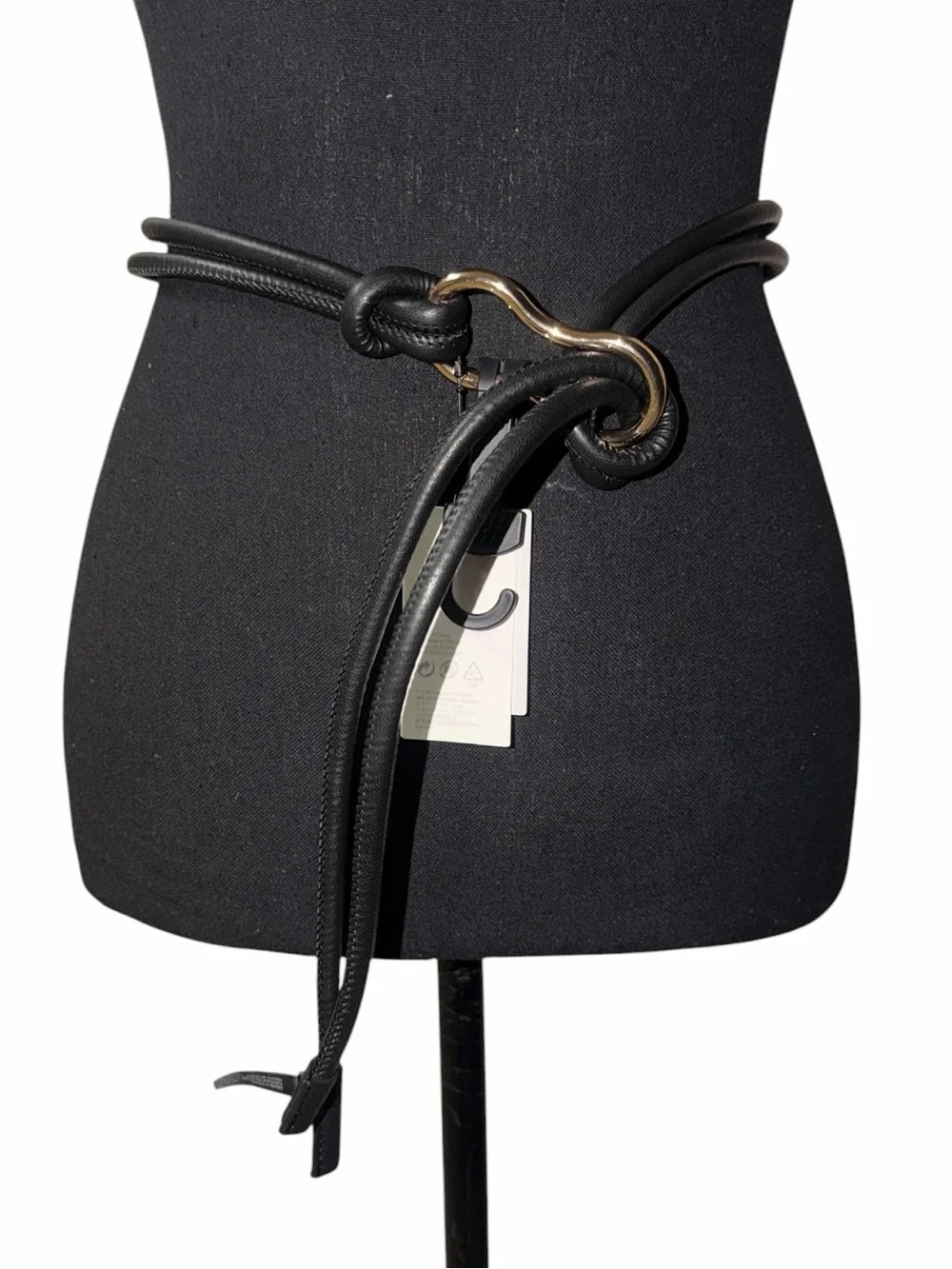 H&M Black Vegan Leather One Size Belt(NWT)
